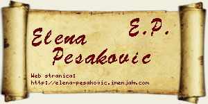 Elena Pešaković vizit kartica